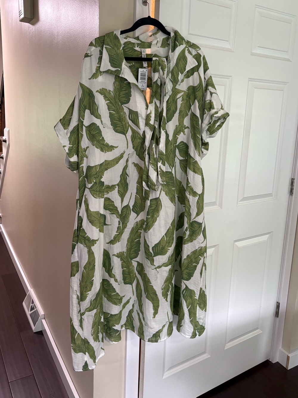 NEW! Torrid x Belle Isle tropical popover dolman midi dress - Picture 2 of 6